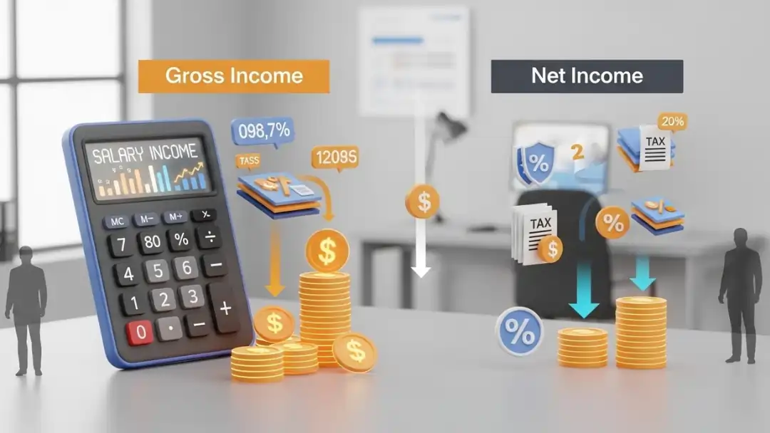 Income Tax Calculator 1 gross and net income