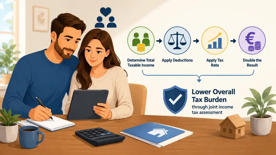 Income Tax Calculator 2 Joint income tax assessment showing the splitting method and lower overall tax burden