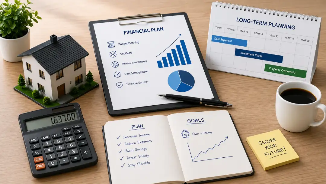 Real Estate Financing Calculator 2 Long-term financial planning with a home, budget, and investment plan