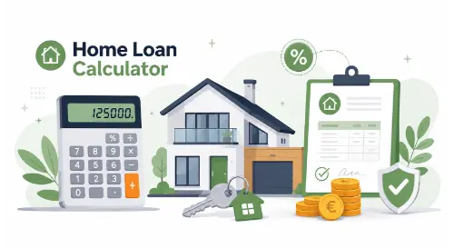 Home 10 Home Loan Calculator for estimating monthly mortgage payments, home financing and loan costs